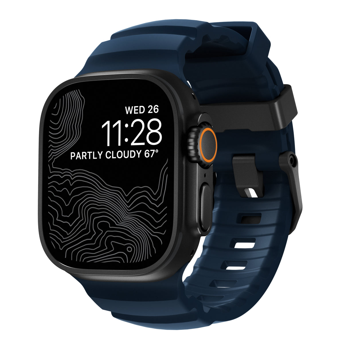 Nomad Rocky Point band / black hardware (45-49mm) - atlantic