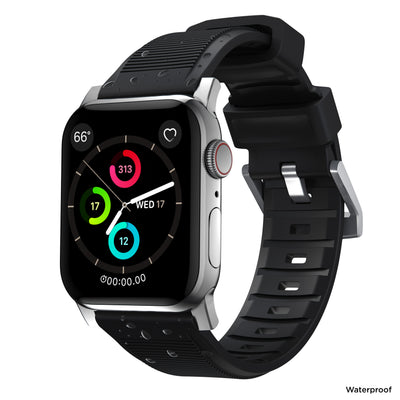 Nomad Rugged bandje / zilveren hardware (45-49mm)