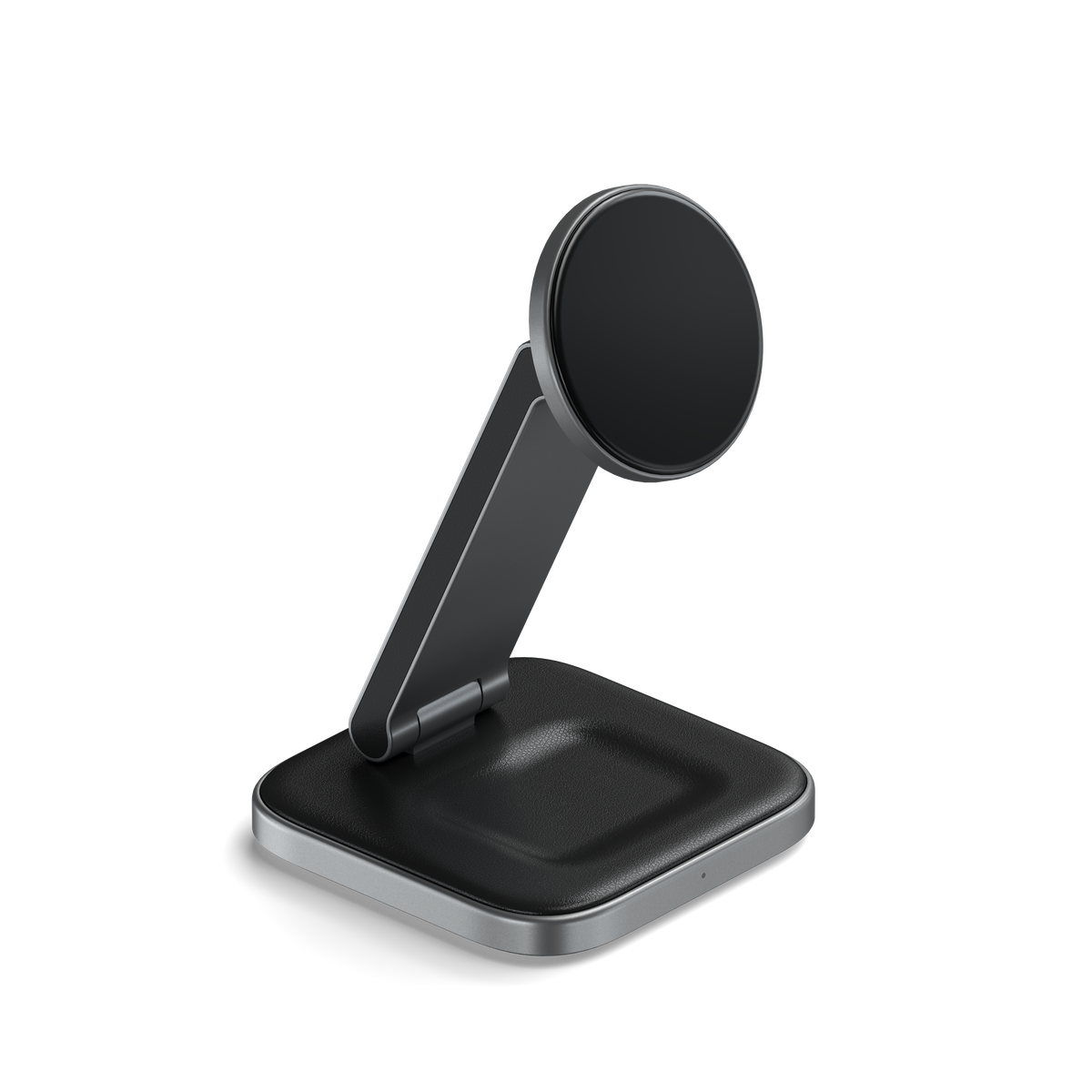Satechi 2-in-1 Foldable Qi2 wireless charging stand - space gray