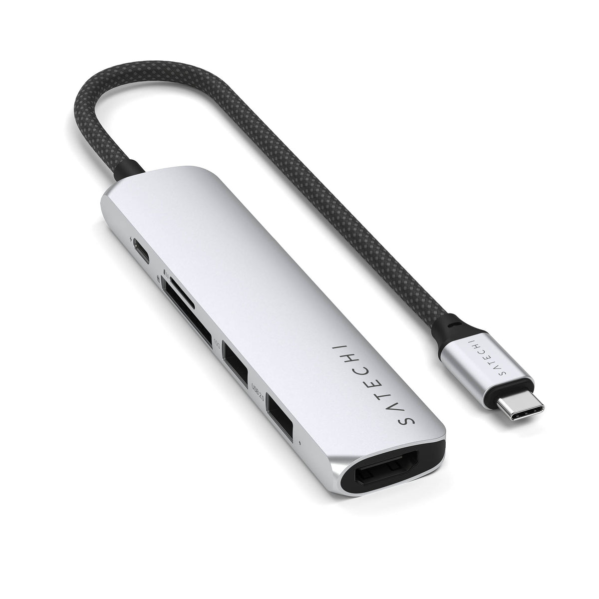 Satechi USB-C 6-in-1 Slim multiport adapter (4K) - silver