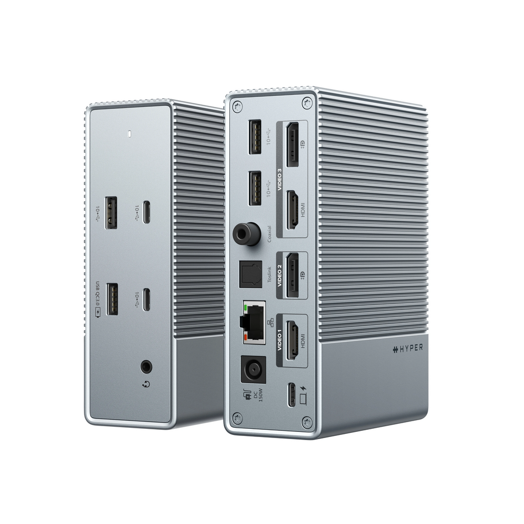 Hyper USB-C HyperDrive 15-in-1 docking station (gen 2) - silver