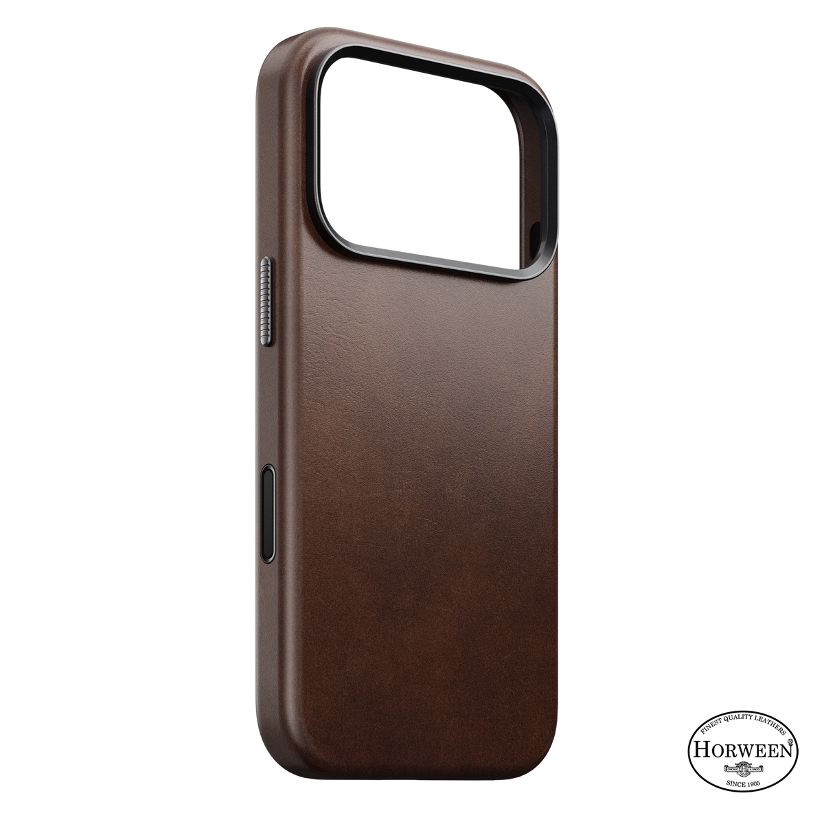 Nomad Traditional Horween leather case iPhone 18 Pro - Rustic Brown