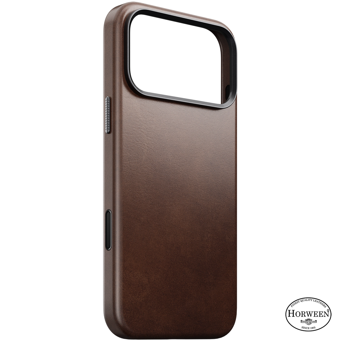Nomad Traditional Horween leather case iPhone 18 Pro Max - Rustic Brown