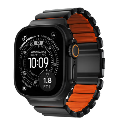 Nomad Stratos horlogeband zwart hardware (45-49mm)