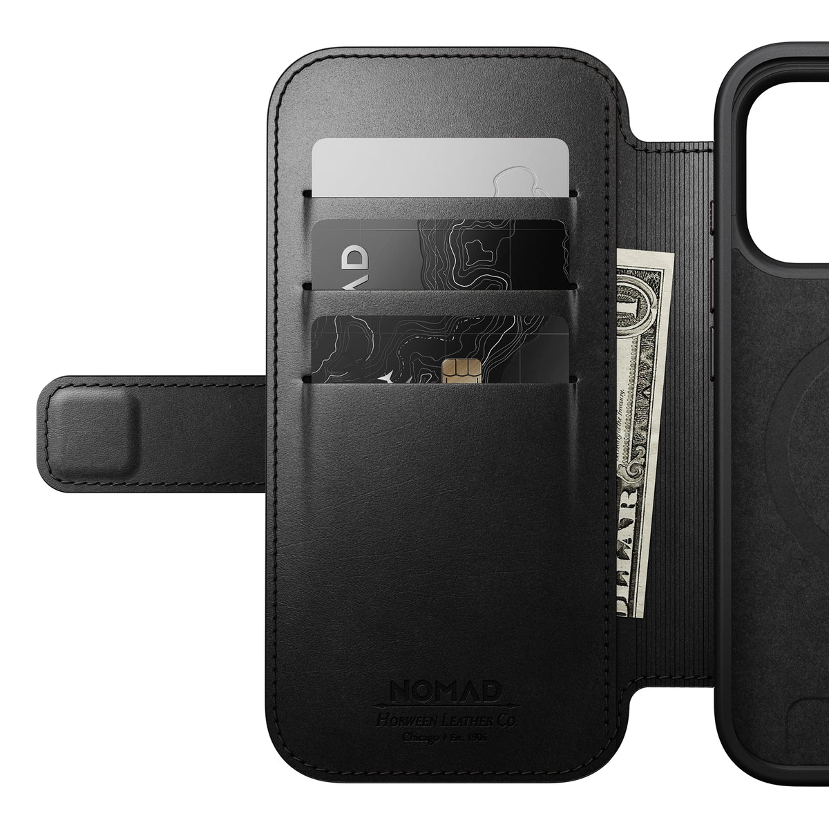 Nomad Horween leather folio iPhone 17 Pro – amble & strut Nomad Horween leather folio iPhone 17 Pro – amble & strut