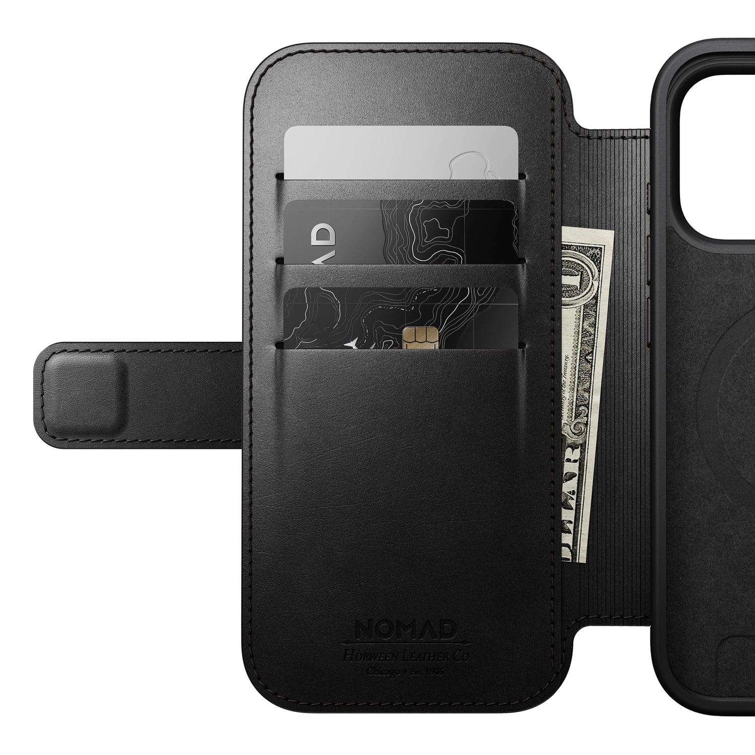 Nomad Horween leather folio iPhone 17 Pro – amble & strut