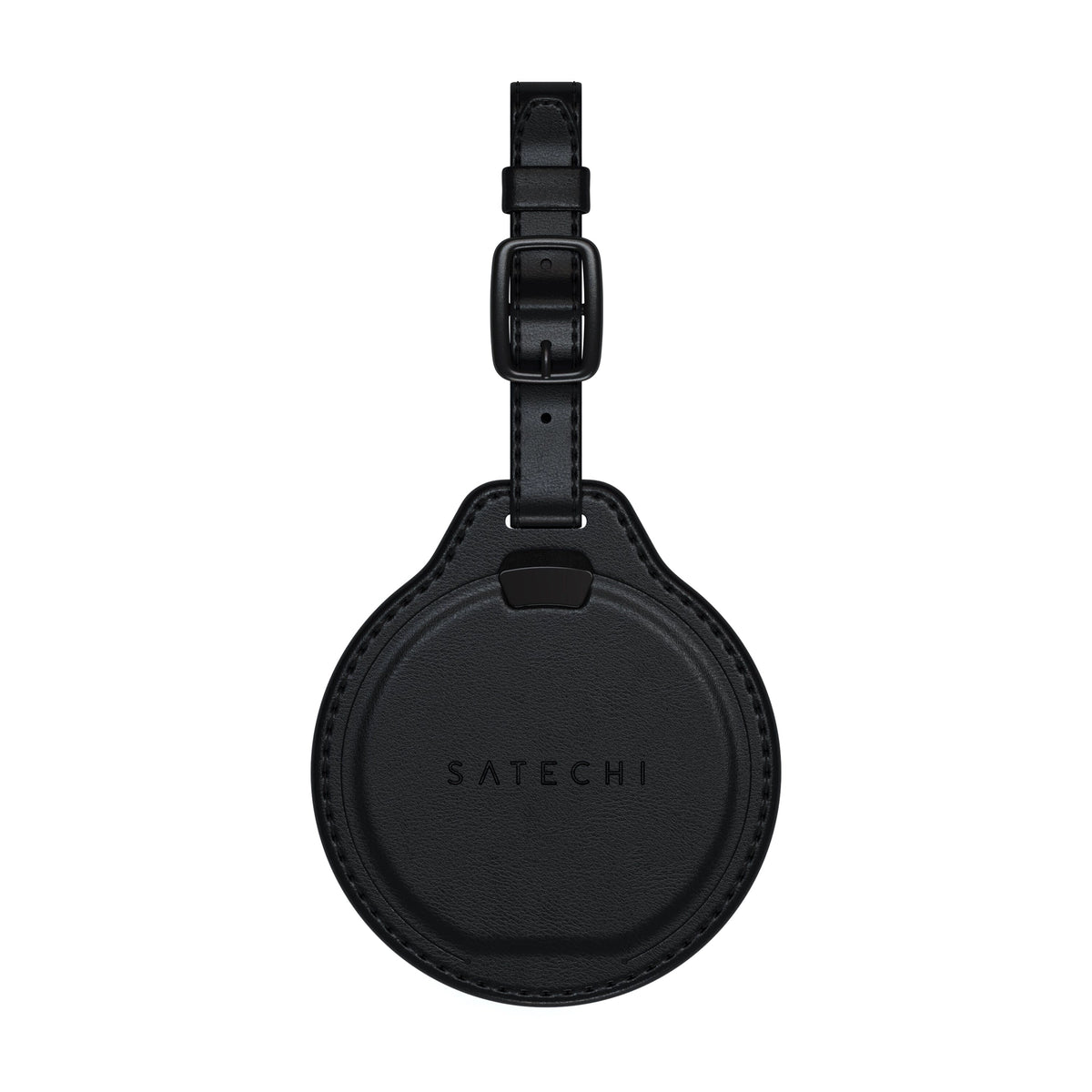 Satechi FindAll vegan-leather luggage tag with Find My - black