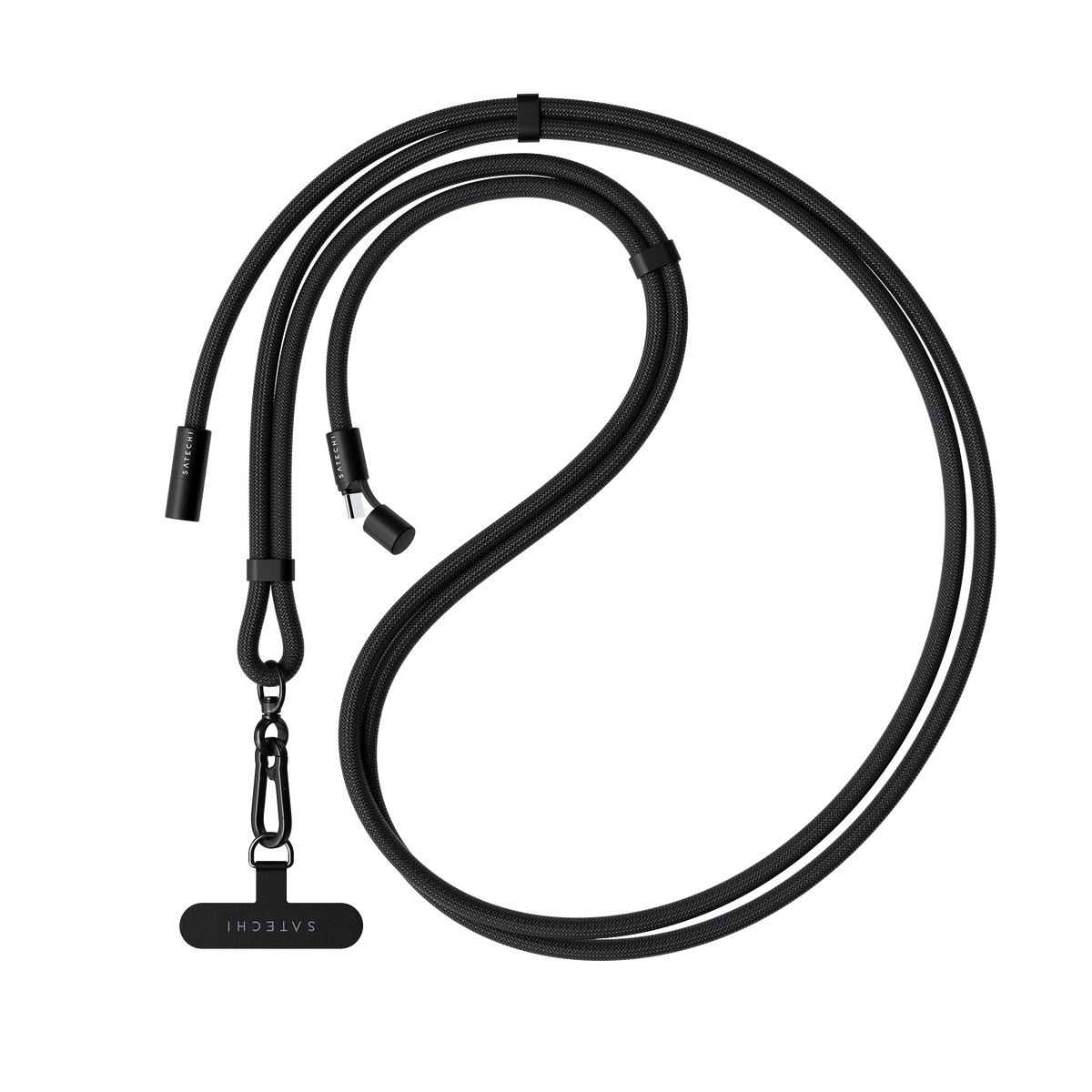 Satechi OntheGo crossbody lanyard USB-C cable - black