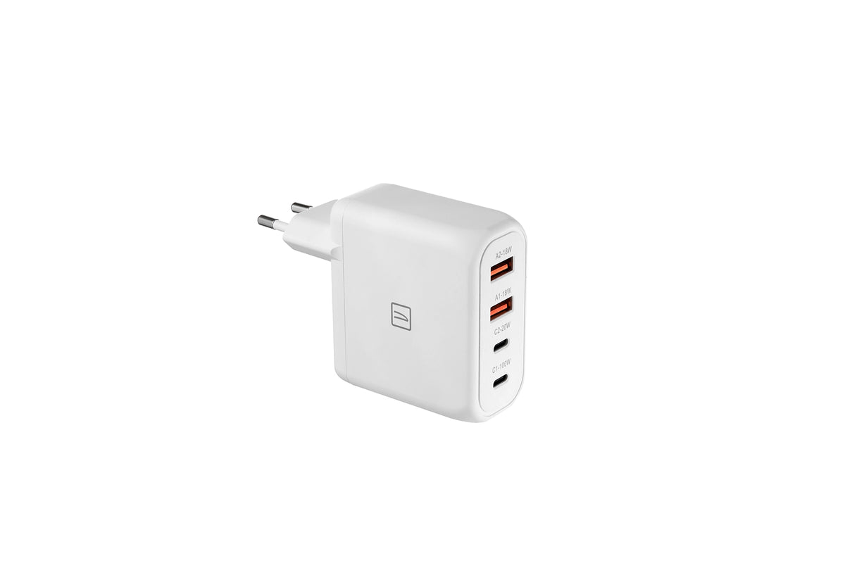 Tucano 4-port GaN wall charger (100W) - white